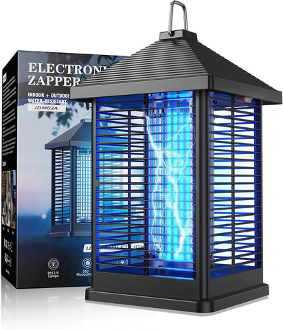 4000V Electric Bug Zapper Outdoor Indoor with Auto Smart Light Sensor – RATOGE Mosquito Zapper IPX4 Waterproof, Mosquito Killer, Insect Fly Trap Covers 2100 sq ft for Patio, Garage, Backyard, Porch