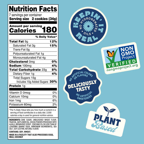 Back to Nature Double Classic Creme Sandwich Cookies, Plant Based Snack 6pk