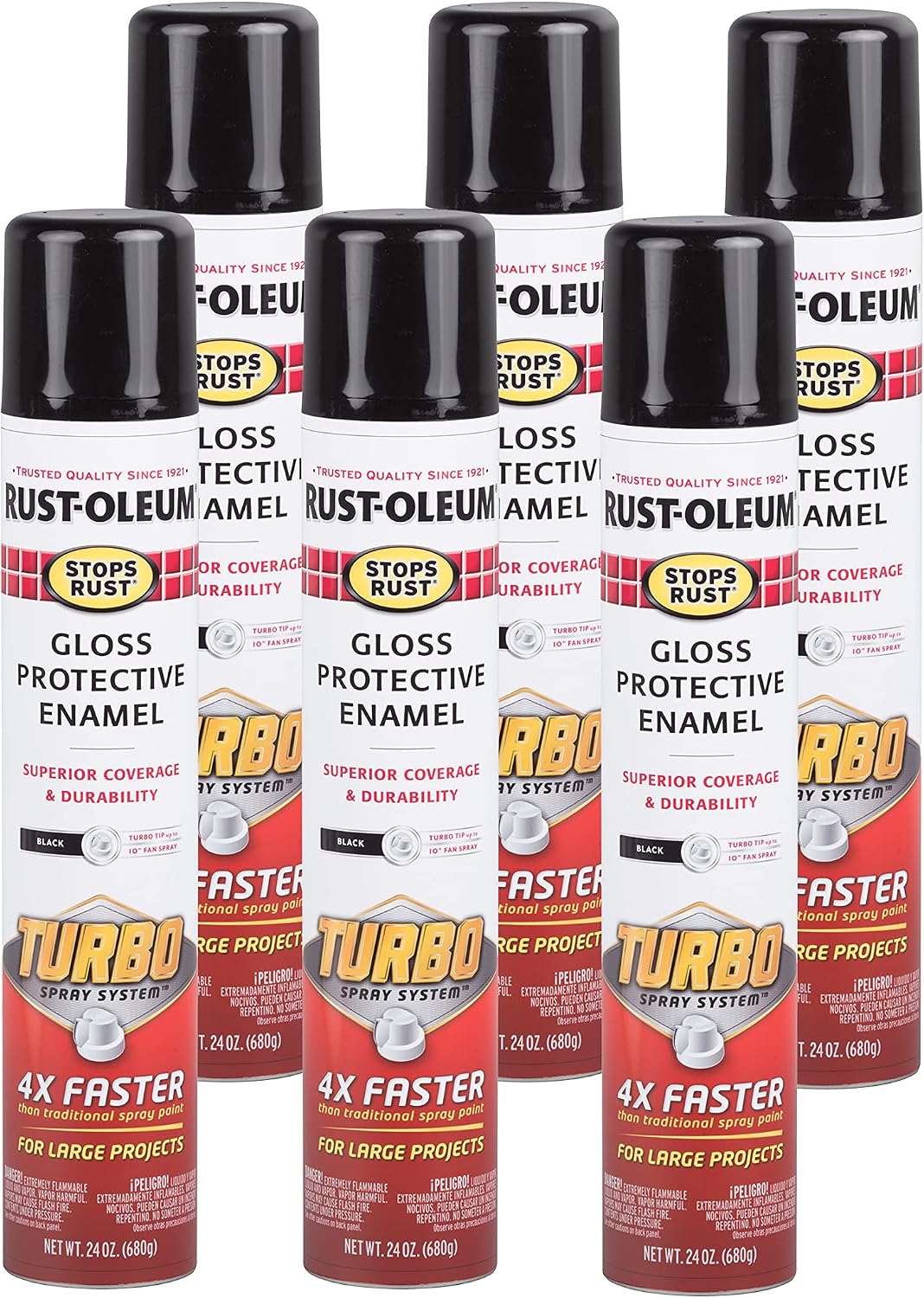 Rust-Oleum Stops Rust Turbo Spray System Spray Paint, Gloss Black