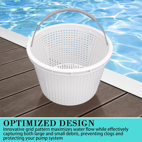 8" Pool Skimmer Basket for Inground Pool, for Pentair & Hayward