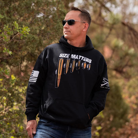 Grunt Style Size Matters - Men's Hoodie Black