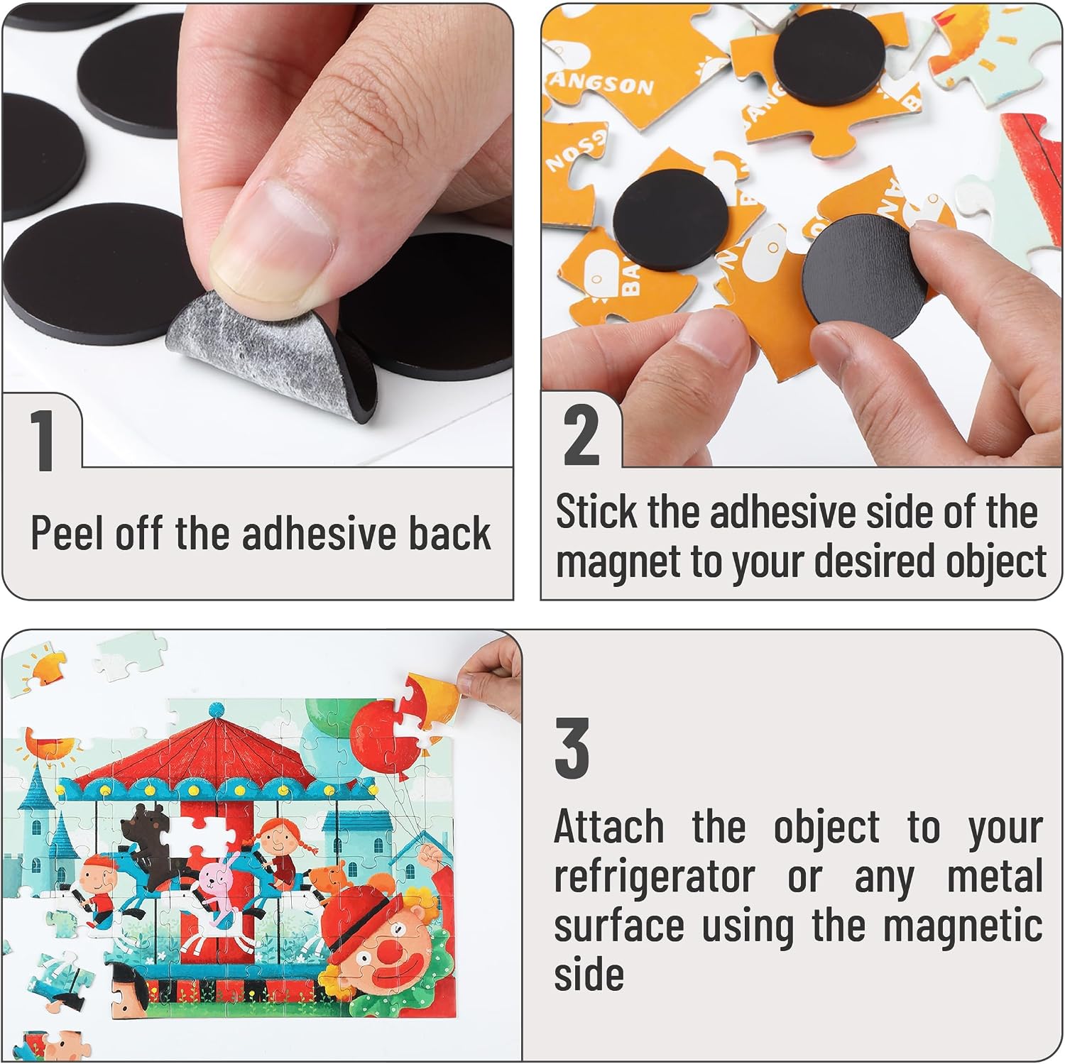 Mr. Pen- Self Adhesive Magnet Dots, 40 pcs, Flexible, 1.2" x 2mm Thickness