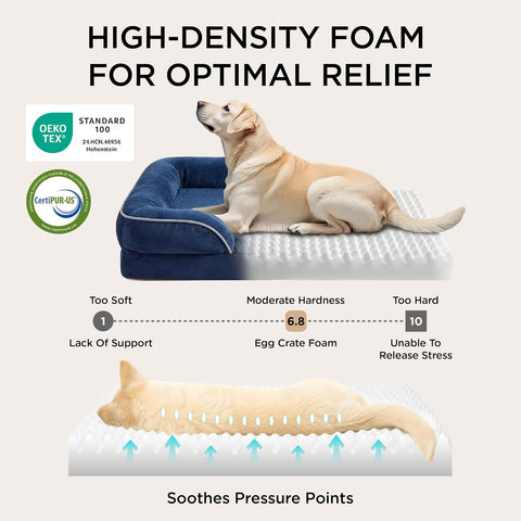 Bedsure Orthopedic Dog Beds Large Sized Dog with Removable Washable Cover