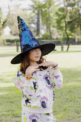 Wicked Girls Fleece Pullover Sweatshirt and Ribbed Flare Leggings Outfit Set Toddler to Big Kid Sizes (2T - 14-16)