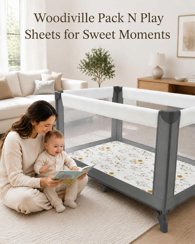 Pack N Play Sheets 2 Pack, 27"x39" Fitted Mini Crib Sheets Baby Boys Girls