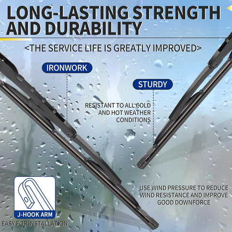22''+18''Wiper Blades,Compatible with 2018-2022 Chevrolet Colorado Premium All-Season Windshield Wiper Blades-Driver and Passenger Side,Automotive Replacement Windshield Wiper Blade(Pack Of 2)