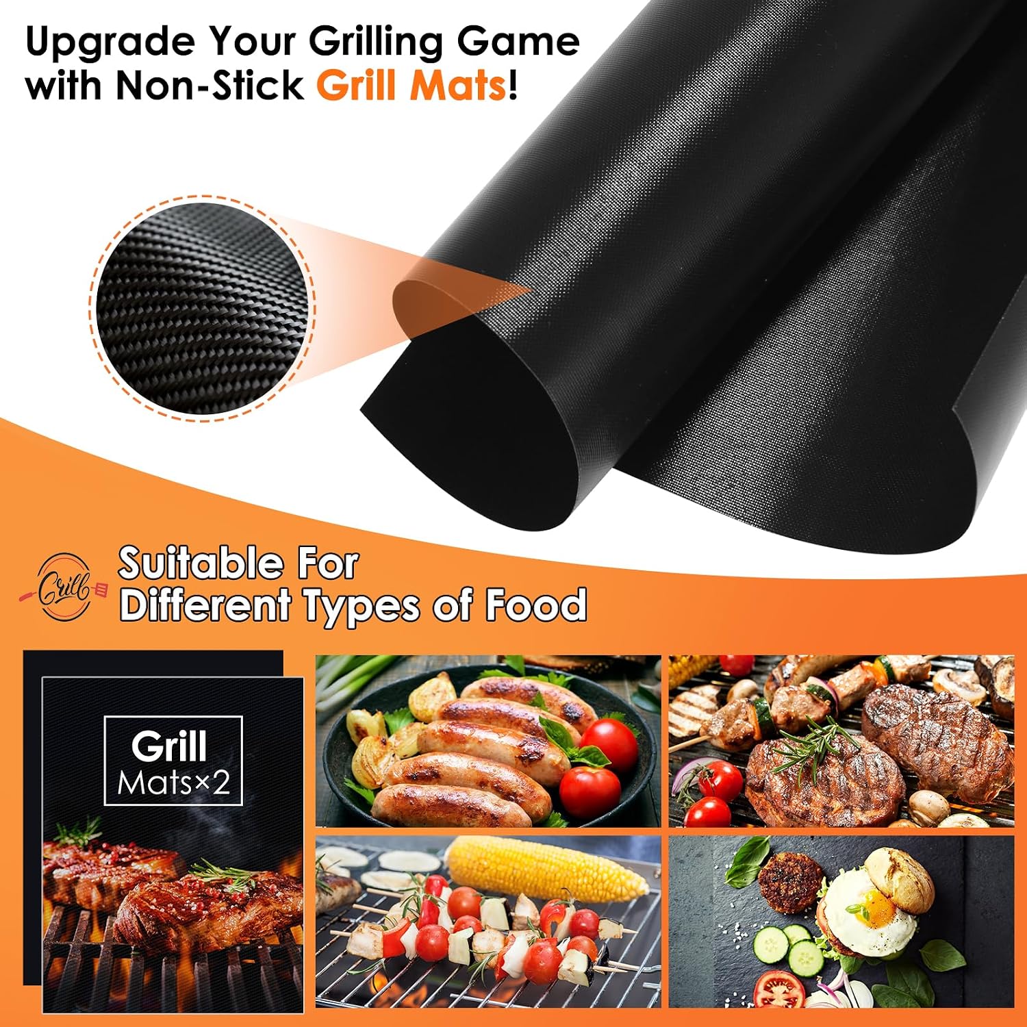 Yoehka BBQ Grilling Accessories Set, 34Pcs Heavy Duty Grill Tools, Brown
