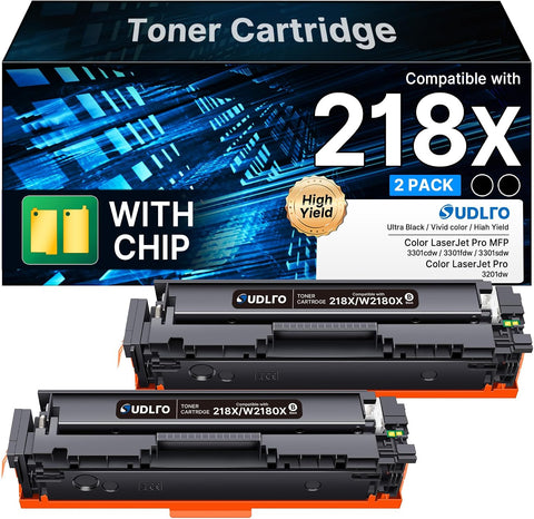 Compatible for HP 218X Toner Black for HP 3301fdw 3301cdw 3301sdw 2 Pack