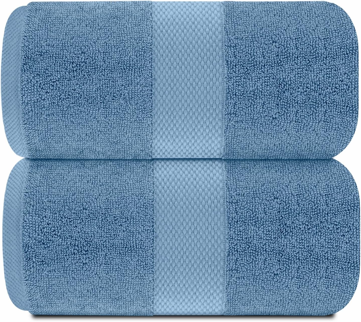White Classic Luxury Light Blue Sheets 2 Pack - Extra Large 35x70