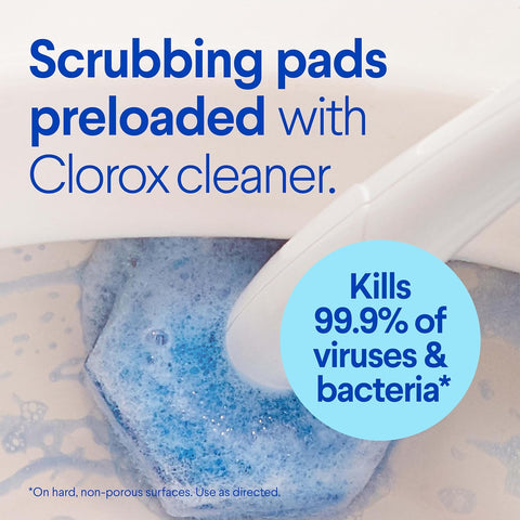Clorox ToiletWand Toilet Bowl Cleaner- Toilet Brush, Storage Caddy and 16 Disinfecting Refill Heads