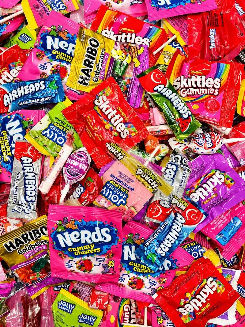 Ultimate Assorted Candy Party Mix - 8 LB Bag - Mega Variety Bulk Assortment - Individually Wrapped Candy - Queen Jax - Variety Pack