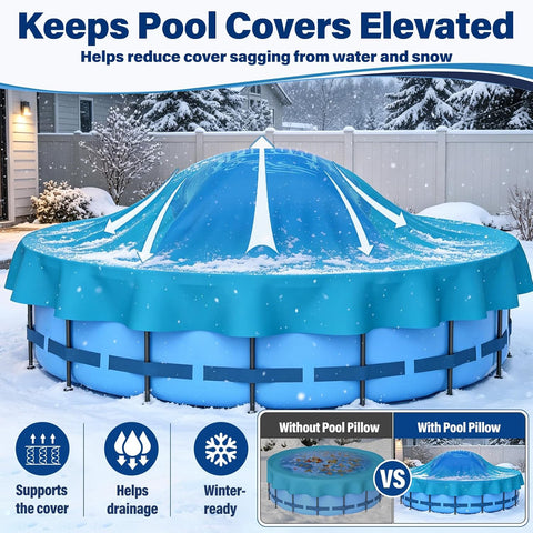 Pool Pillows for Above Ground Pools, 7 Ft Winter Pool Cover Pillow