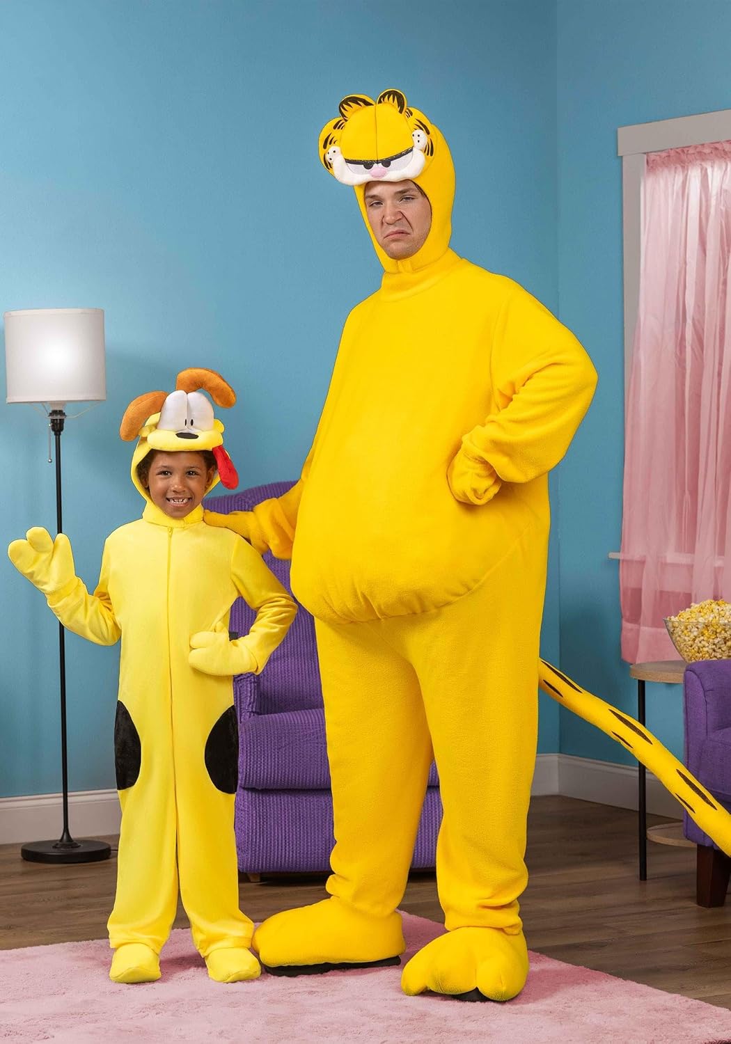 Adult Garfield Costume for Men, Cat Mascot Halloween Bodysuit, Classic Cartoon Cat Costume for Parties & Dressup