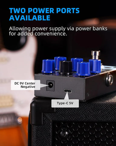 LEKATO Reverb Digital Guitar Effect Pedal, Reverb Innovation Unique Sound 9 Effects Universe Pedals with Bypass Pure Digital for Electric Guitar (EP-03)