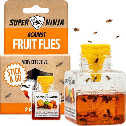 Super Ninja Fruit Fly Traps for Indoors, 2 Pack