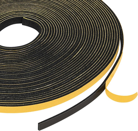 Yotache Weather Stripping (.25) 1/4 Inch Wide X 1/16 Inch Thick, 33 Ft