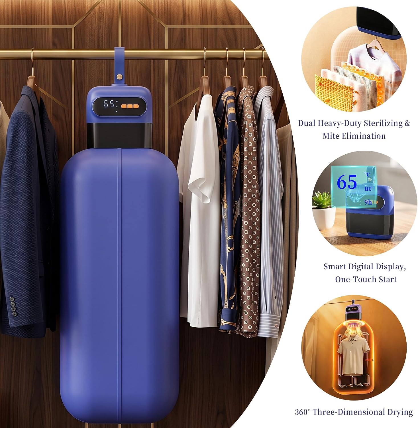 Portable Compact Clothes Dryer, Global Voltage Travel Dryer