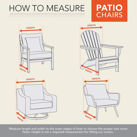 Modern Leisure Basics Patio Chair Cover - Weather-Resistant Fabric - Furniture Protection Perfect for Patio, Deck, and Porch - 27" L x 34" W x 31" H - Khaki