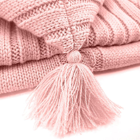 XMWEALTHY Swaddle Blankets for Newborn Baby Wrap Warm Knit Wrap Blanket Bag Stroller Receiving Blankets Baby Girls Boys Dusty Rose 0-6 Month