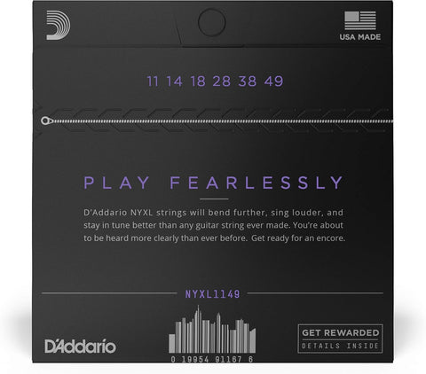 D'Addario NYXL1149 Electric Guitar Strings, Medium 11-49