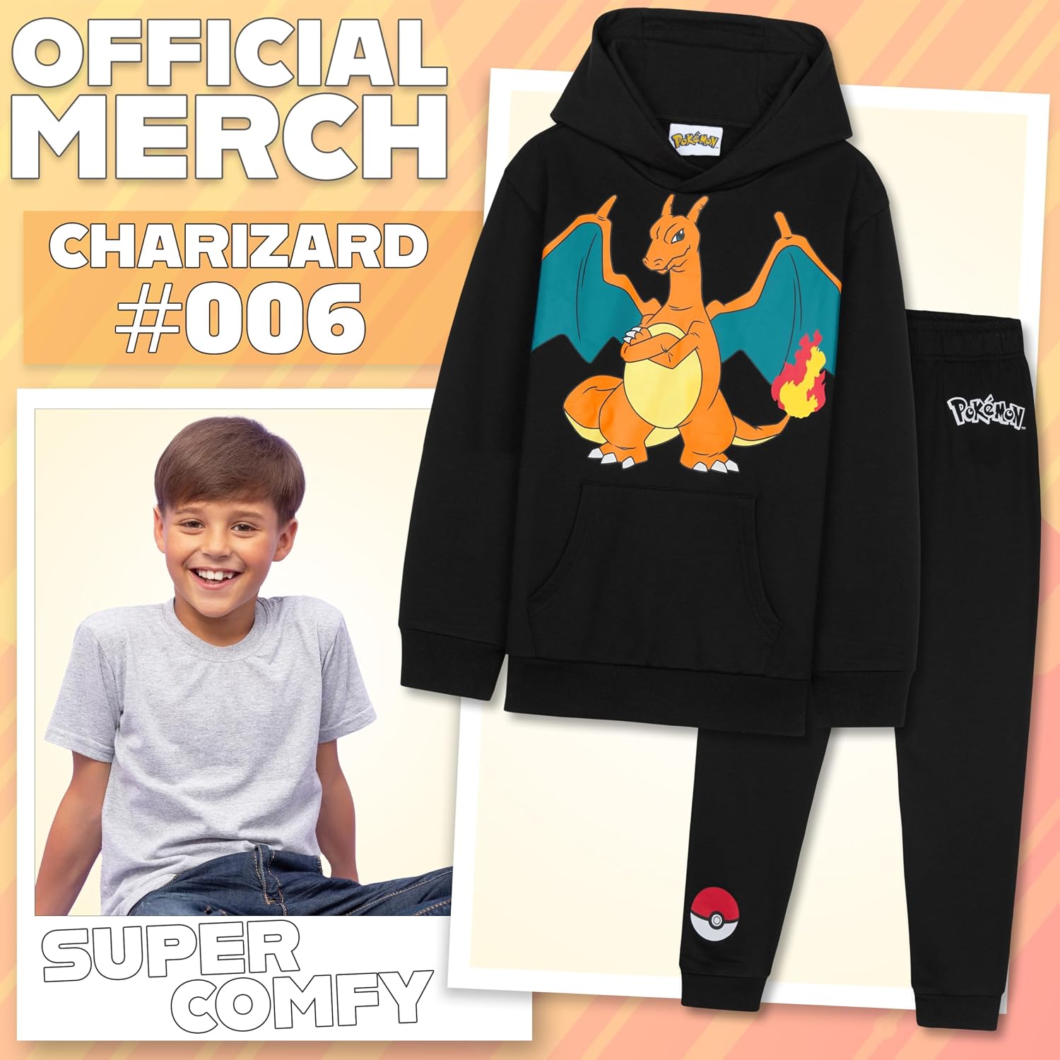 Pokemon Tracksuit Set Boys, Teens, 2 Pc Hoodie Joggers, Anime Hoodie Sweatpants Kids Clothes Teen Apparel, Gifts for Boys