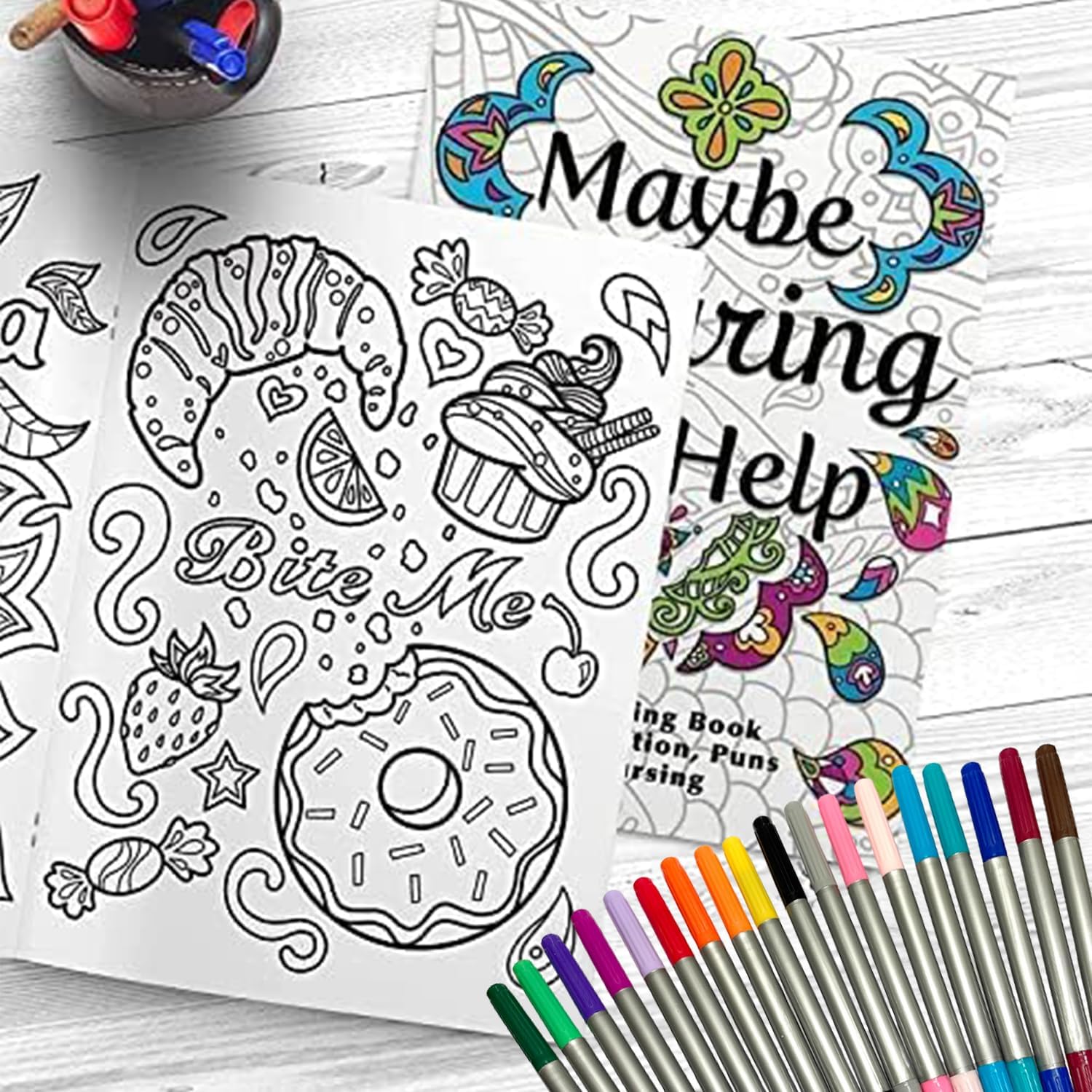 Maybe Swearing Will Help Coloring Book with Markers