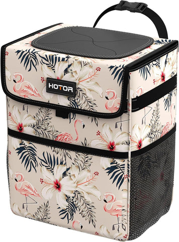 HOTOR Car Trash Can, Leak-Proof Car Organizer, Light Grey, 2-Gallon