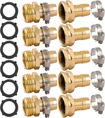 Garden Hose Repair Connector Kit, Fit for 3/4" or 5/8" Garden Hose Fitting