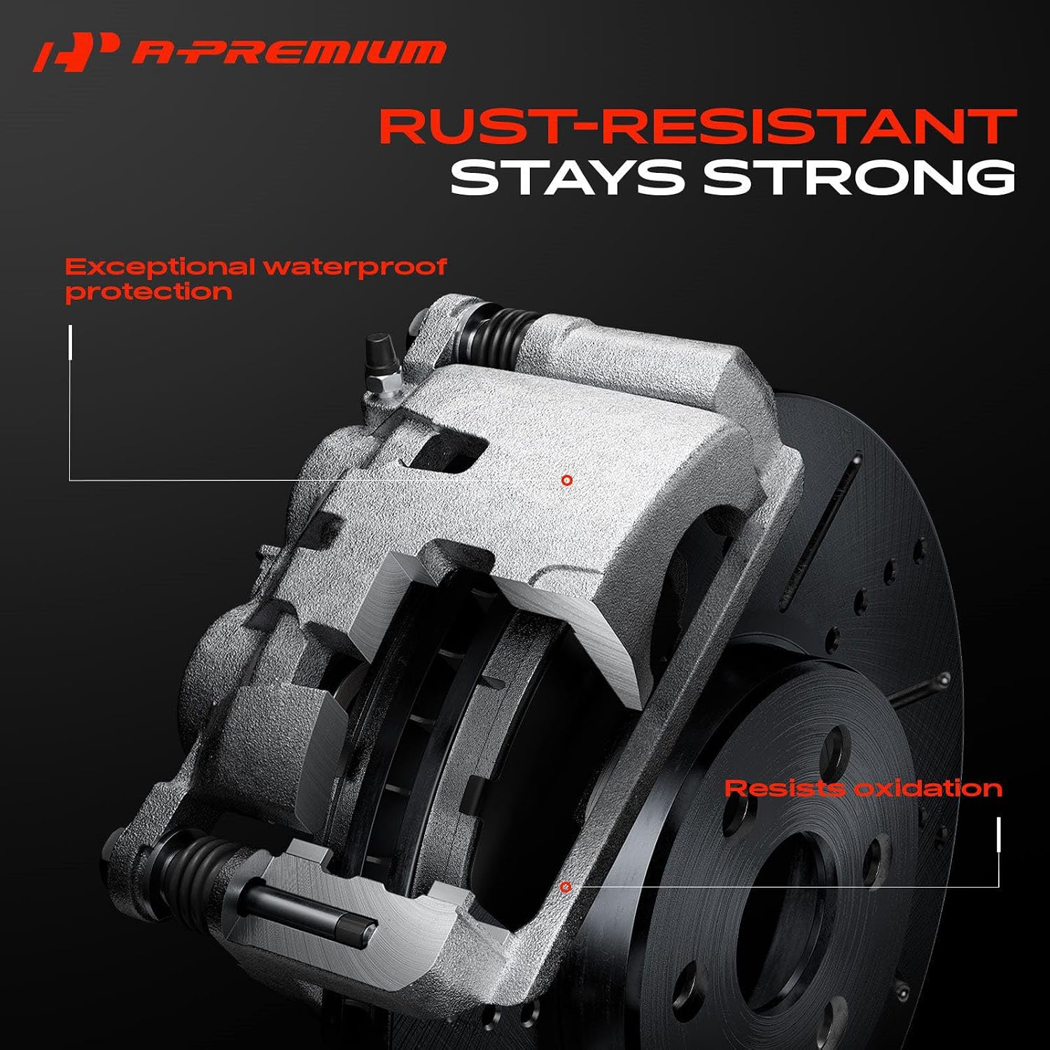 A-Premium Front Left Driver Disc Brake Caliper with Bracket