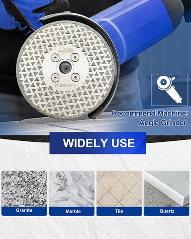 SHDIATOOL 5 Inch Diamond Grinding Disc Cutting Wheel 5/8-11 Arbor for Stone
