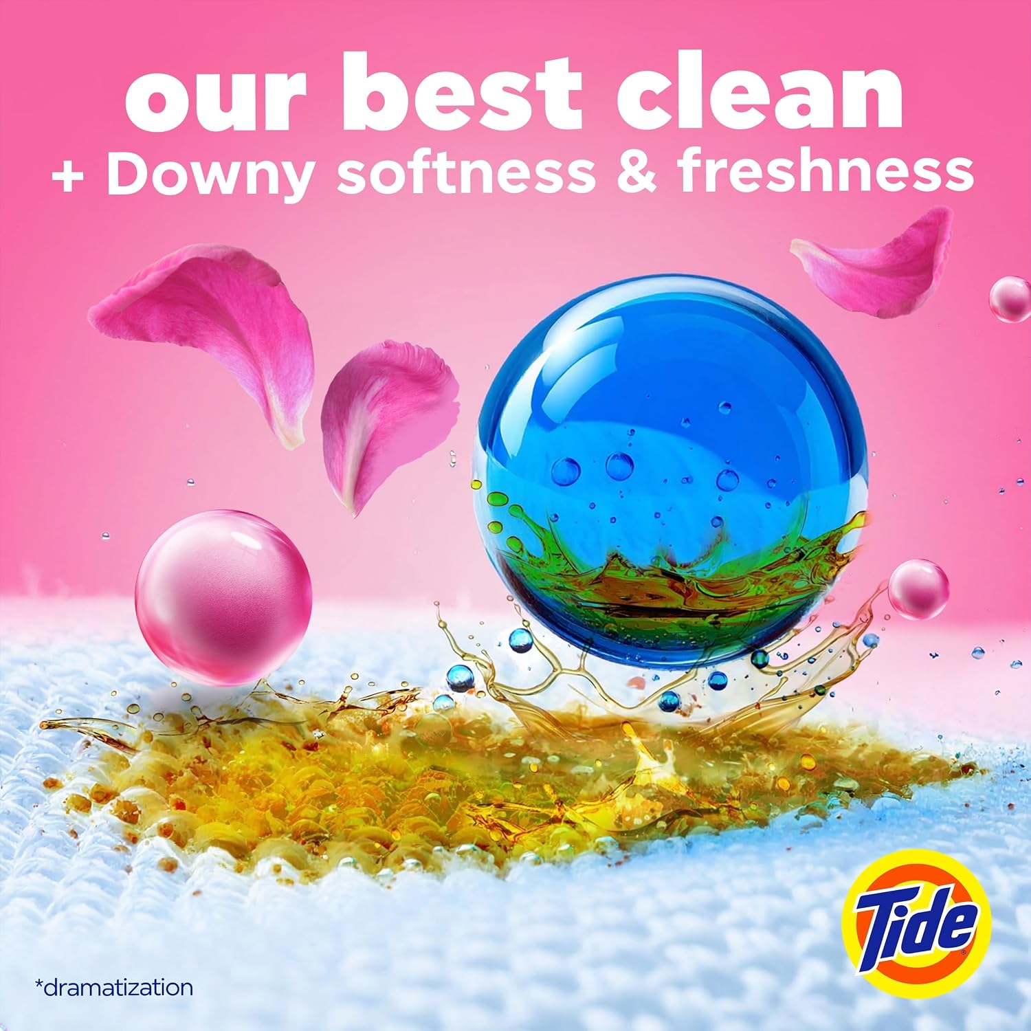 Tide Power PODs + Downy Laundry Detergent Pods, 18 Count, Soft Boosters + April Fresh