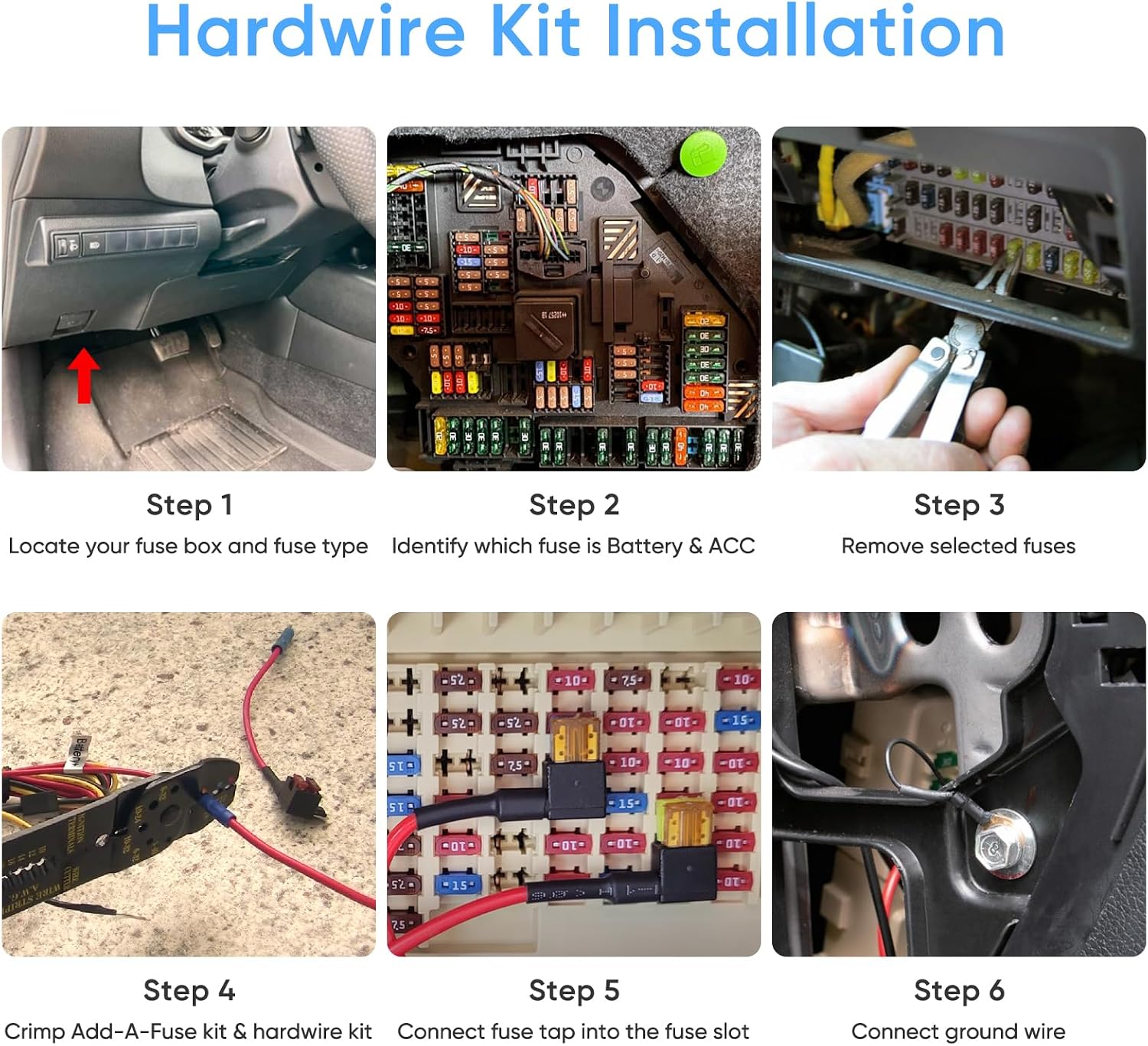 VIOFO HK4 Hardwire Kit with 8pcs Full Set Circuit Fuse Tap, Type-C Port, for A329 series/A229 series/A119Mini2/A139Pro/WM1/T130 Dash Cam