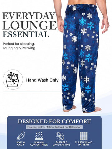 Ashford & Brooks Men's Fleece Pajama Pants, Fuzzy Soft Sleep Lounge Bottoms