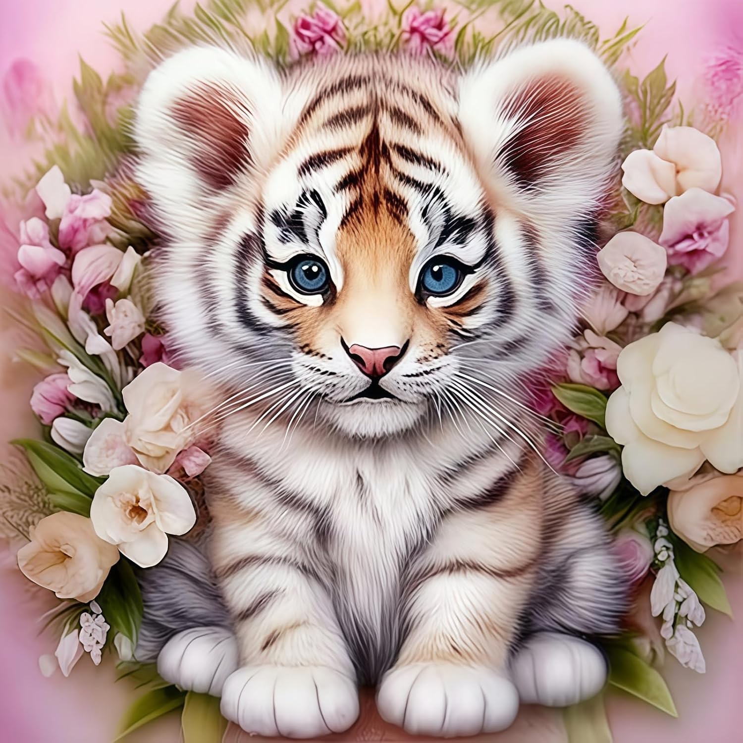 Tiger Diamond Art Kits for Adults, 5D Diamond Painting for Adult Beginners