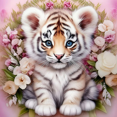 Tiger Diamond Art Kits for Adults, 5D Diamond Painting for Adult Beginners