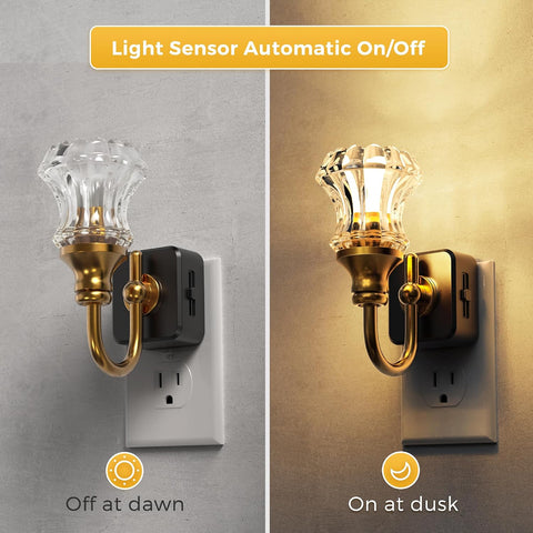 L LOHAS LED Night Lights Plug into Wall, 3000K Soft White