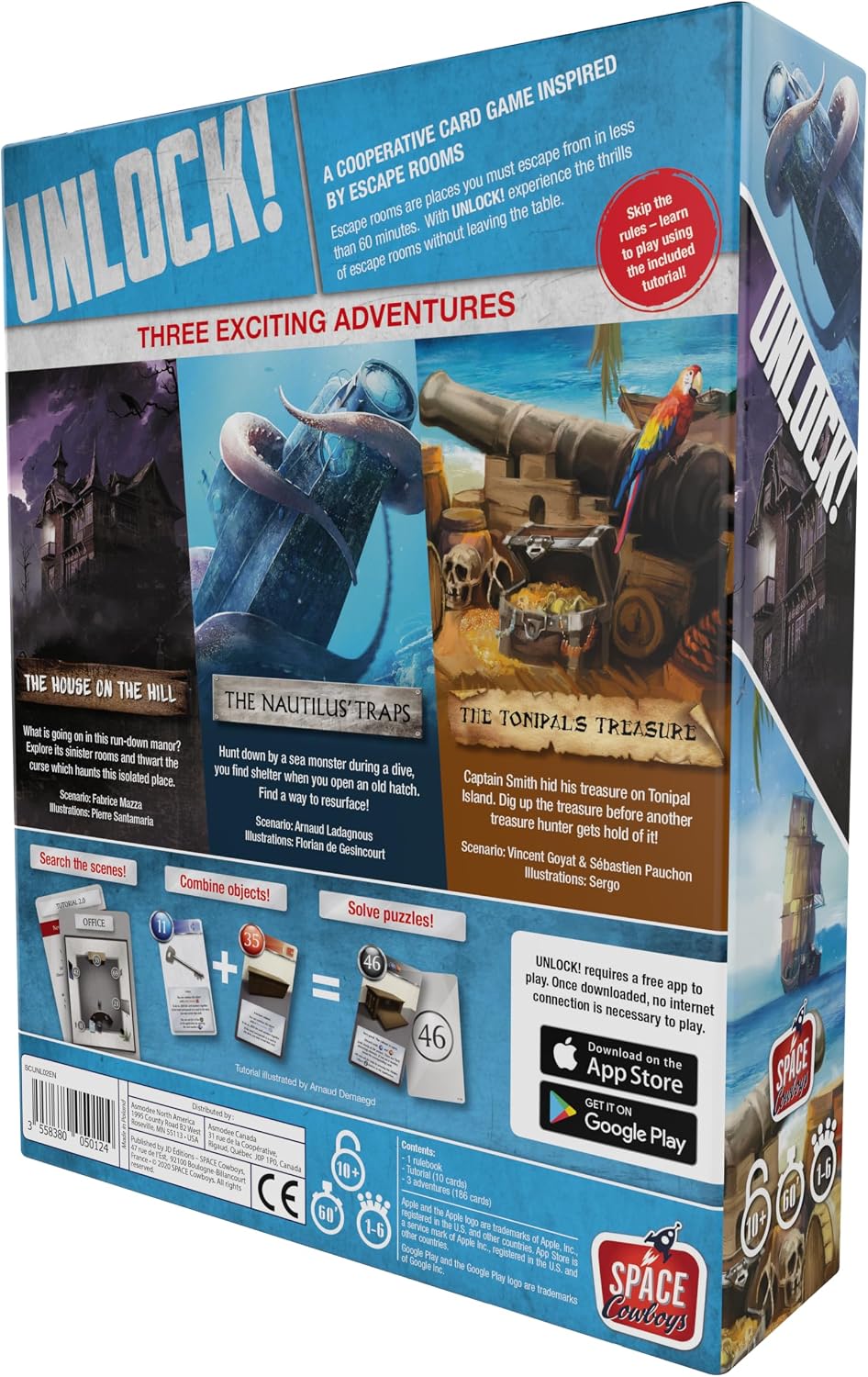 Asmodee UNLOCK! Mystery Adventures Card Game - Escape Room-Inspired Cooperative Adventure, Fun Family Game for Kids and Adults, Ages 10+, 1-6 Players, 1 Hour Playtime