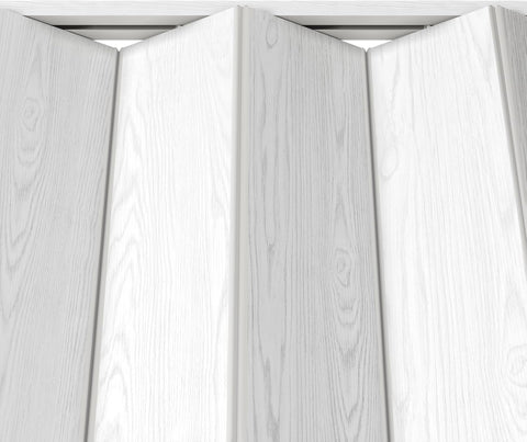 32" x 80" Premium Foldable Accordion Doors,Heavy Duty,White Oak