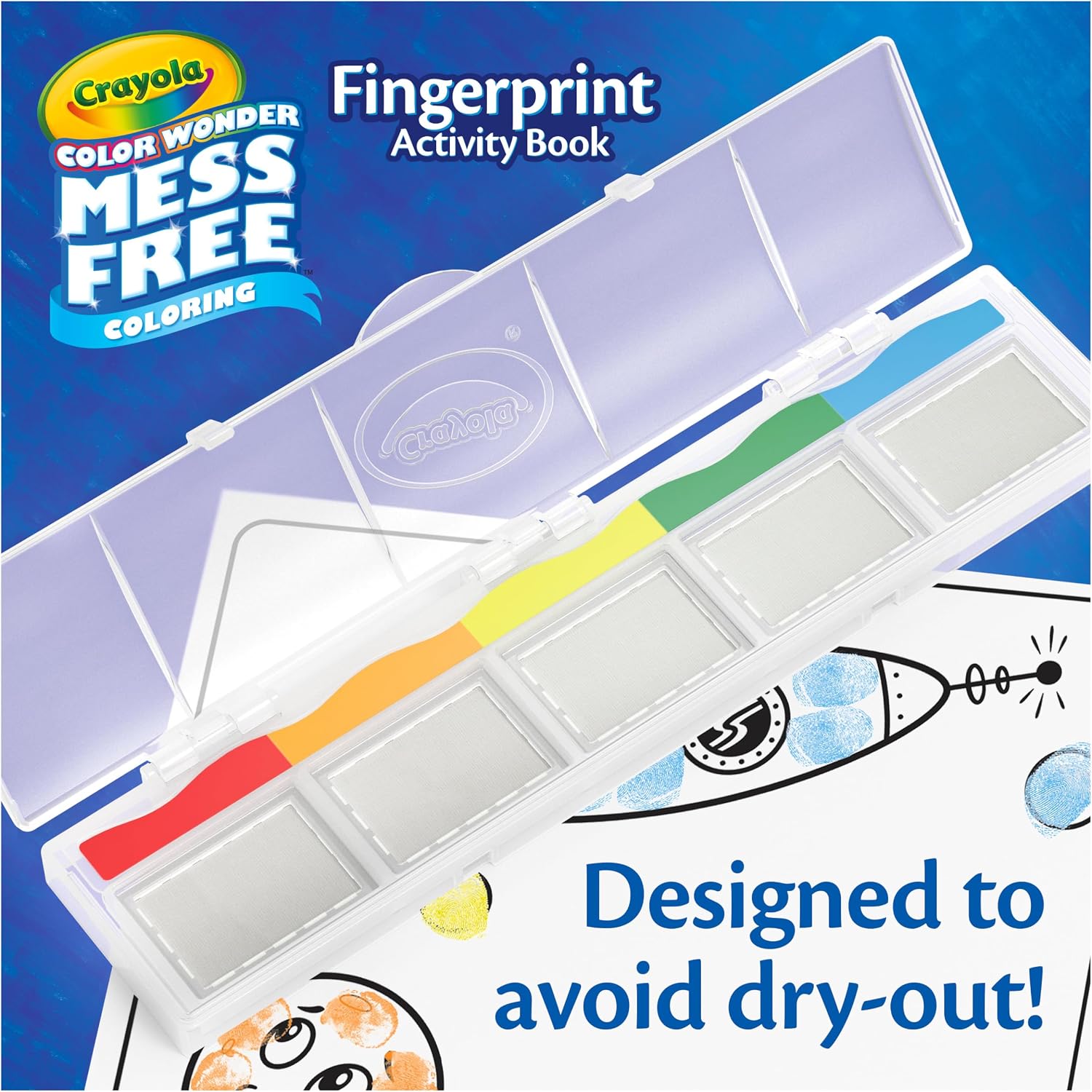 Crayola Color Wonder Mess Free Fingerprint Activity Book, Finger Painting Alternative, Arts & Crafts Gift for Kids Ages 3+