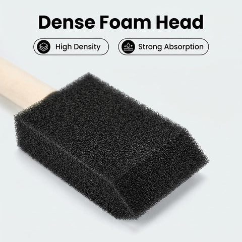 50pcs 1" Foam Brush with High Density Foam