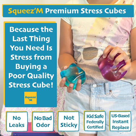 Original Big Block Premium Stress Cube, Squishy Fidget Toy, Kids & Adults