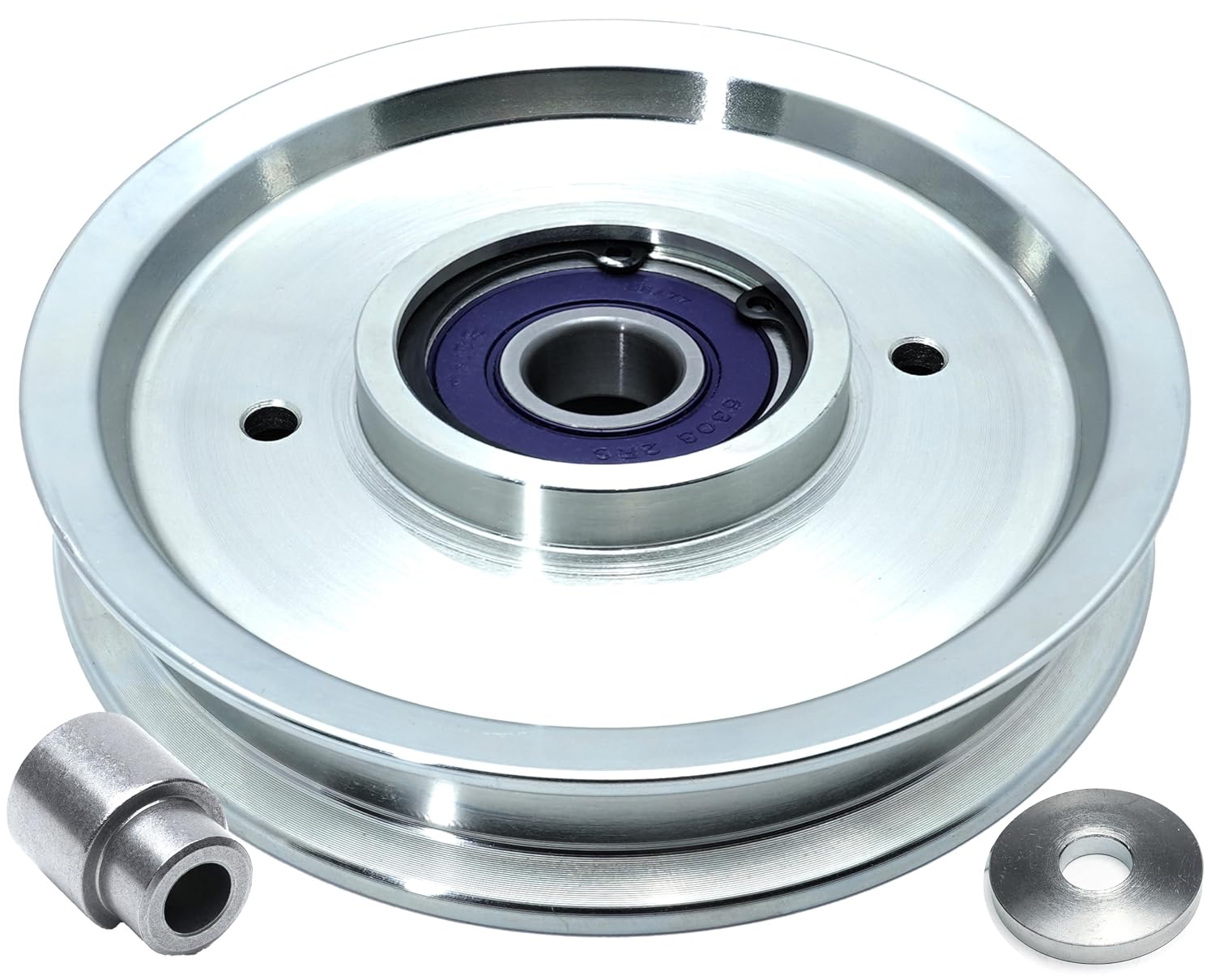 BIGBearing Solid Steel Billet Rebuildable Idler Pulley 126124 604231 for Hustler FasTrak TrimStar Surfer Pro Raptor SD SDX X XD XDX XL Flip-Up & Limited Big Dog Blackjack Alpha MP 607479 15213 280-811