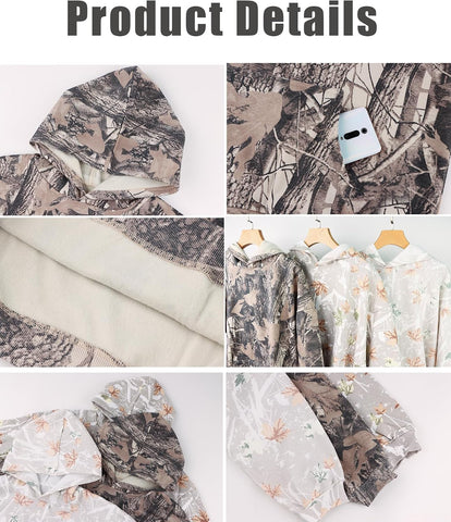 Anoumcy Camo Hoodie Womens Maple Leaf Sweatshirts