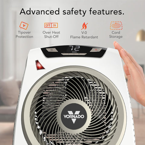 Vornado AVH10 (2026) Space Heater, Fan Only Mode, Auto Climate, White