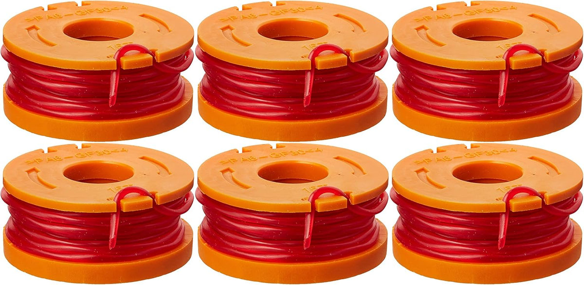 WORX Replacement Spool & Line for String Trimmers, 6 Pack, WA0010