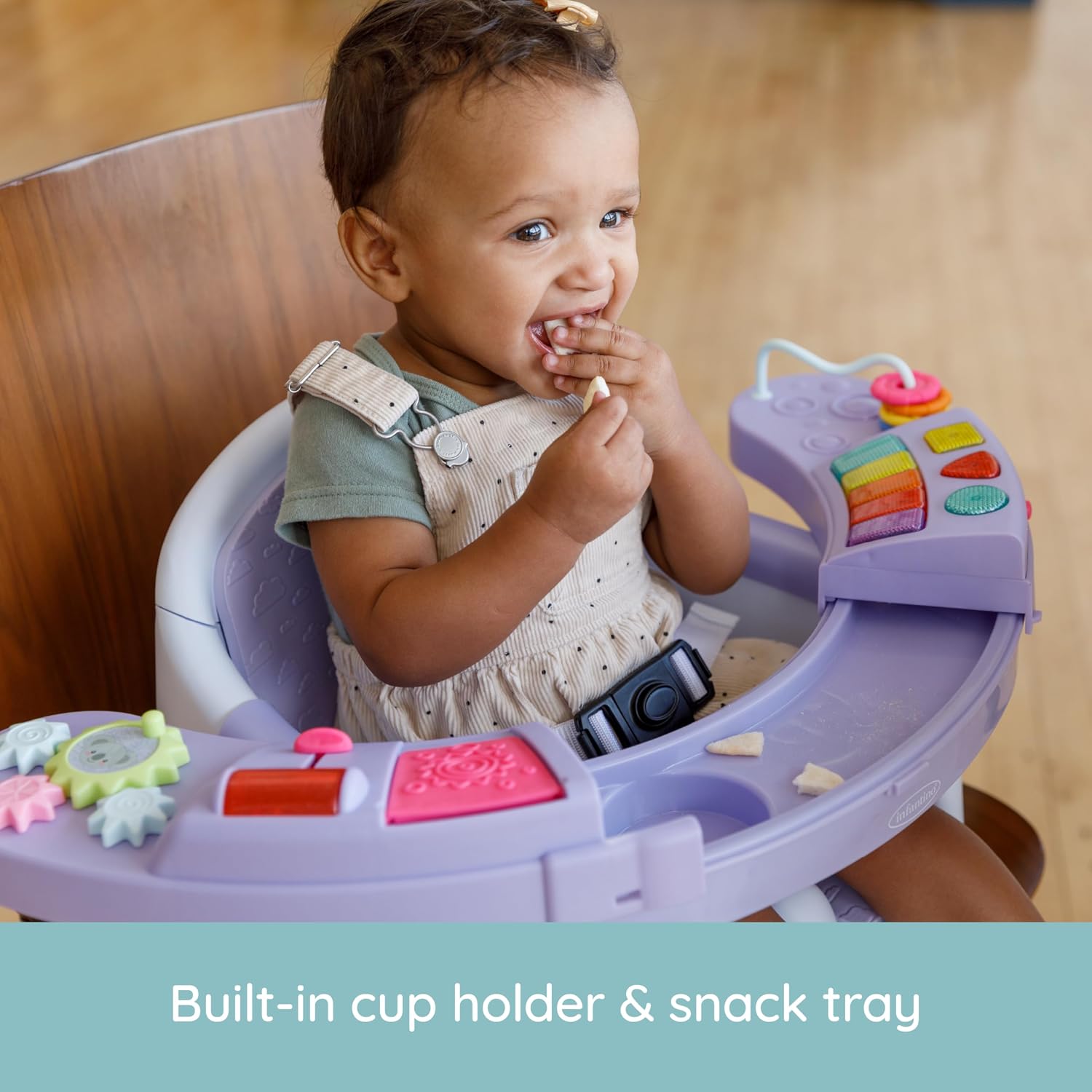 Infantino Music & Lights 3-in-1 Discovery Seat & Booster, Lavender