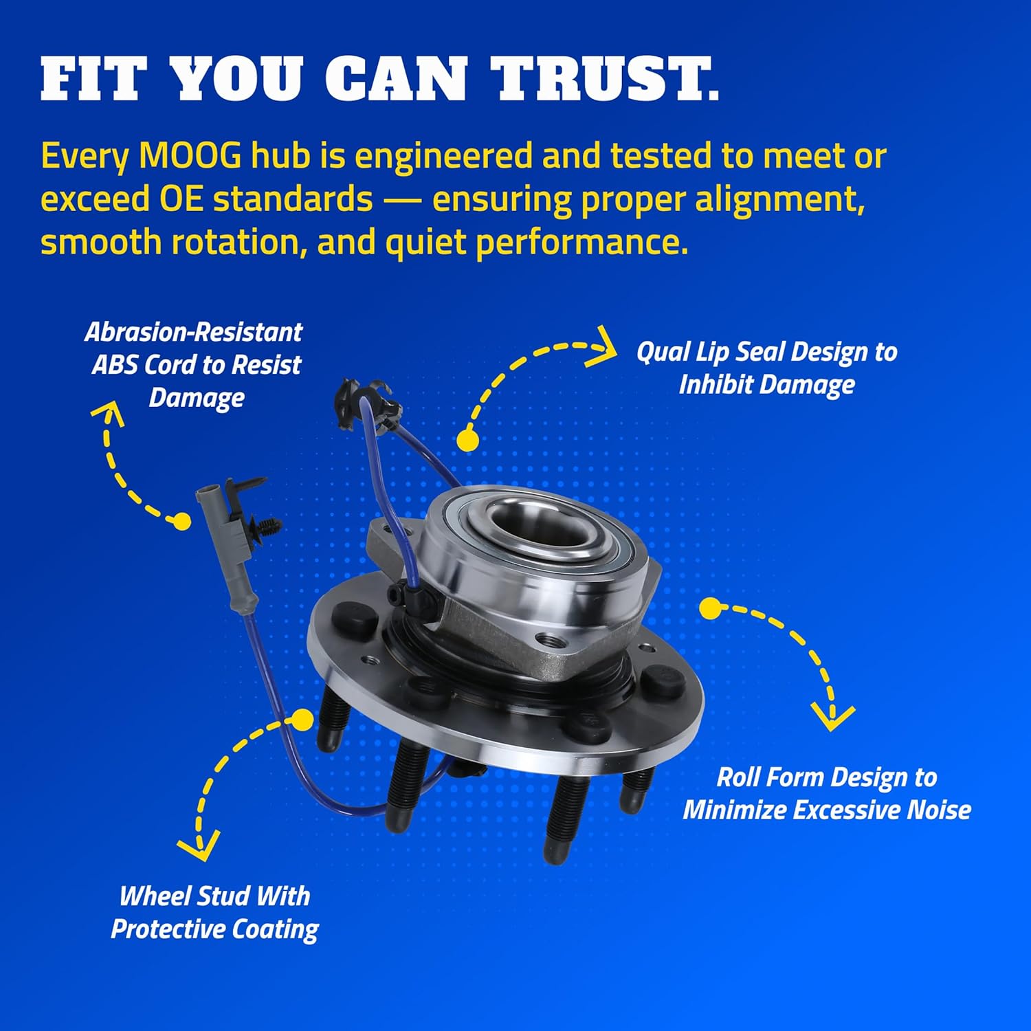 MOOG 512460 Wheel Bearing and Hub Assembly for Ford Explorer