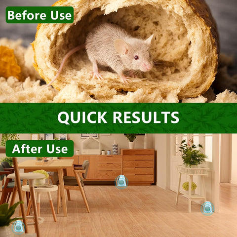 Mouse Rodent Repellent, 48 Pack Peppermint Lemon Oil Mice Repellent for Squirrel Rats Spider Pests, Natural Deterrent for Kitchen, Warehouse, Car, Indoor, Outdoor, Safe for Pets Family