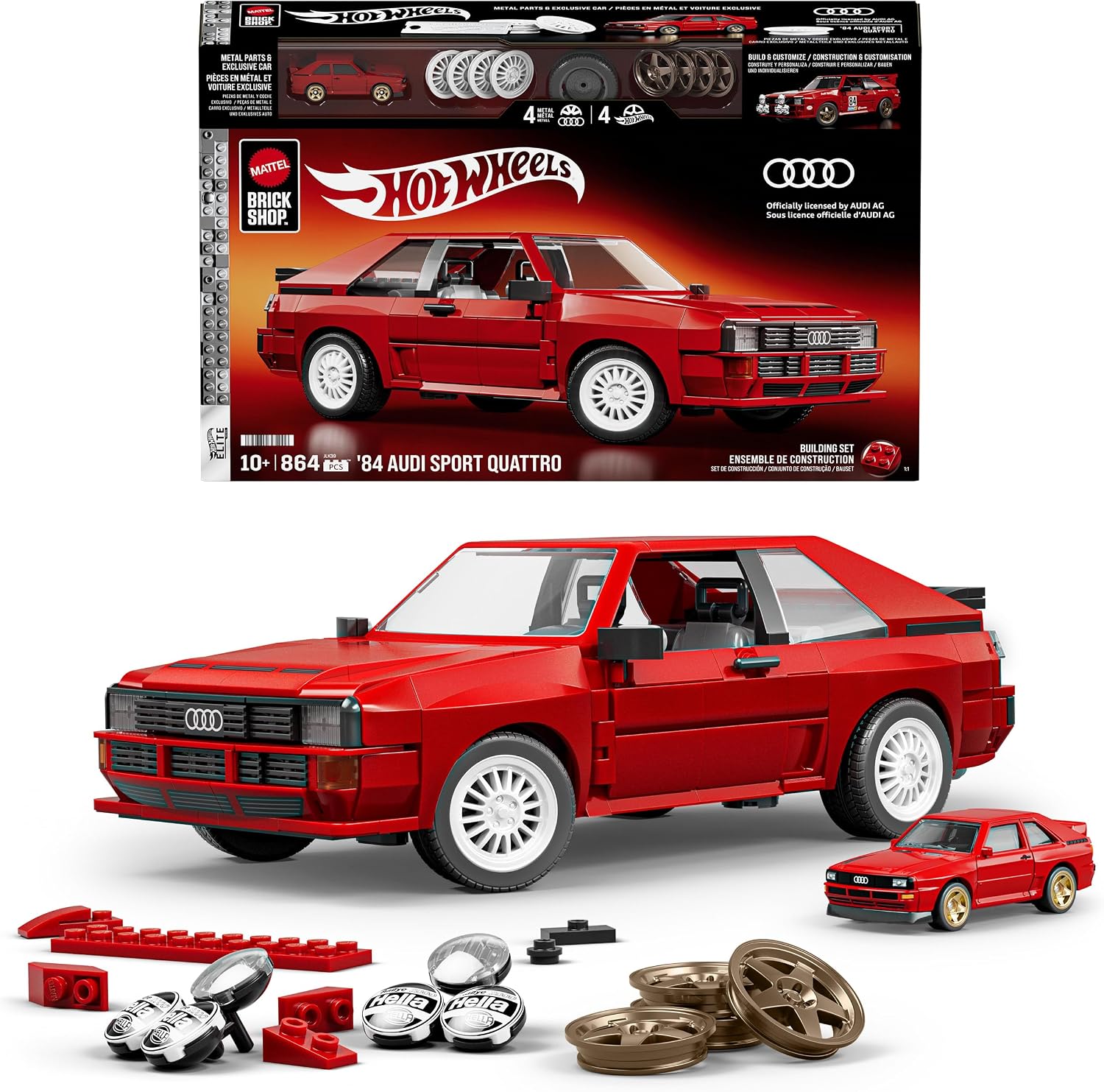 Mattel Brick Shop Mattel Brick Shop Elite '84 Audi Sport Quattro 10Y+ Building Game