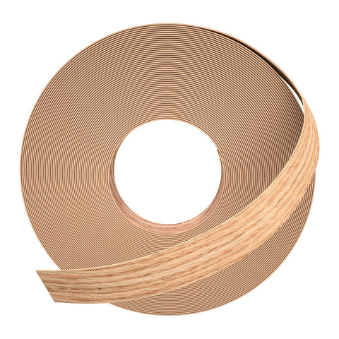 GSCIT Club Red Oak Edge Banding, 1 inch x 500ft roll of Veneer Edge Banding Preglued Flexible, Wood Tape Banding for Cabinet Repair Plywood